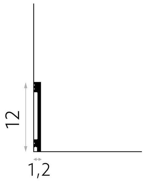 Panel / lamela BW001T, 200x1,2x12cm, Mardom
