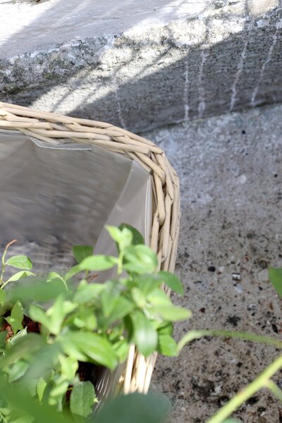 Proutěný obal na květiny French Basket Nature Velikost M