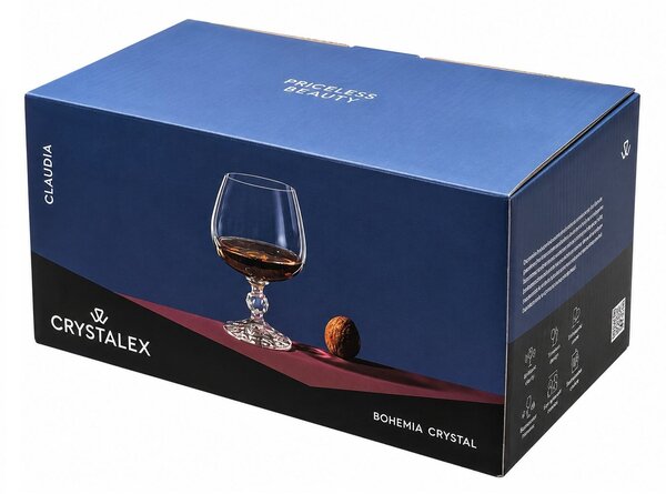 Crystalex sklenice na koňak Claudia 250 ml 6 ks