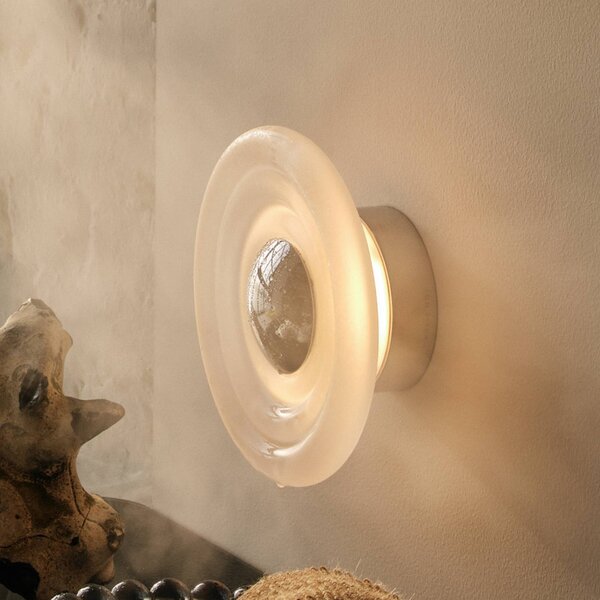 Tom Dixon LED nástěnné světlo Press Sphere Mini, matná Ø 22 cm, stmívatelný, Bílá / opál, Koupelna, Sklo, Design
