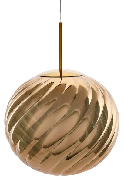 Tom Dixon LED závěsné světlo Whirl, zlaté, 45 cm, plast, stmívatelné, stmívatelný, Mosaz / zlato, Obývací pokoj / jídelna, Plast, Design