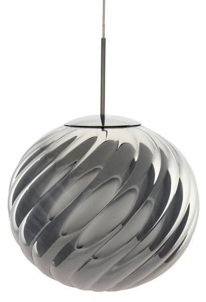 Tom Dixon LED závěsné světlo Whirl, stříbrné, 45 cm, plast, stmívatelné, stmívatelný, Chrom / stříbro, Obývací pokoj / jídelna, Plast, Design