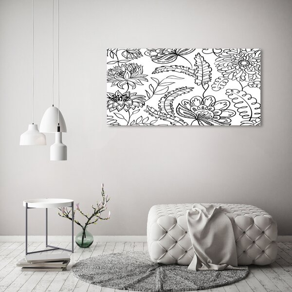 Moderní obraz canvas na rámu Květinový vzor oc-69660119