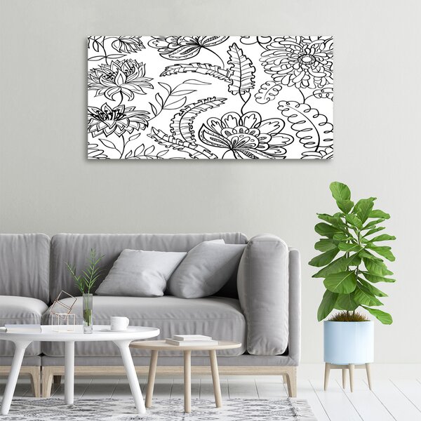 Moderní obraz canvas na rámu Květinový vzor oc-69660119