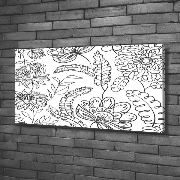 Moderní obraz canvas na rámu Květinový vzor oc-69660119