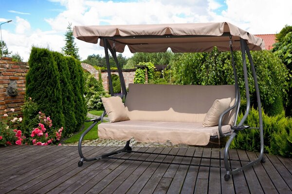Zahradní houpačka MultiGarden G2025-B BEIGE 110x160 cm béžová