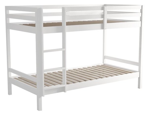 Dětská patrová postel 90 cm Invocato (bílá) (s roštem)