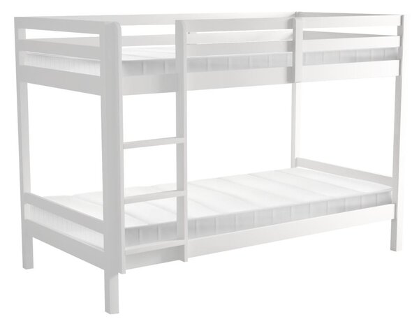 Dětská patrová postel 90 cm Invocato (bílá) (s roštem)