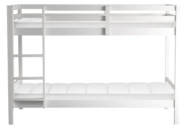 Dětská patrová postel 90 cm Invocato (bílá) (s roštem)