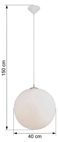 Eglo 22873 - Lustr na lanku RONDO 1xE27/60W/230V pr. 40 cm bílá