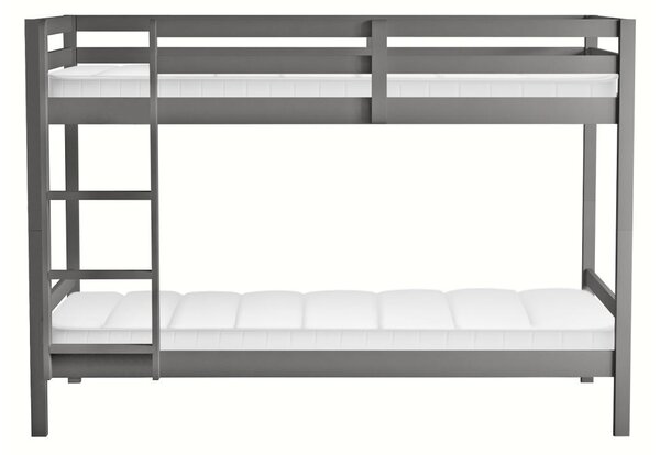 Dětská patrová postel 90 cm Invocato (šedá) (s roštem)