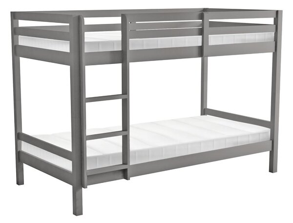 Dětská patrová postel 90 cm Invocato (šedá) (s roštem)
