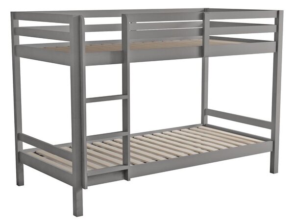 Dětská patrová postel 90 cm Invocato (šedá) (s roštem)