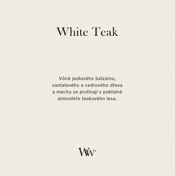 WoodWick White Teak svíčka malá