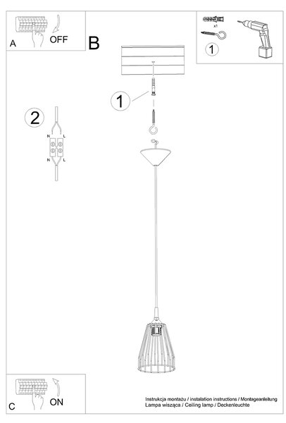Sollux Lighting Závěsné svítidlo LEYO