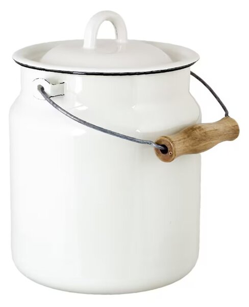 Bílá smaltovaná konvice na mléko Emil´s Enamel Offwhite - Ø 16*22 cm / 3L - Strömshaga