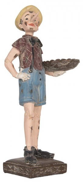 Béžová dekorace figurka Pinocchio - 14*10*31 cm - Clayre & Eef