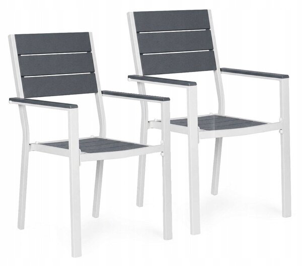 Zahradní židle MULTI GARDEN YC-051KD-4-5 šedé 2 kusy