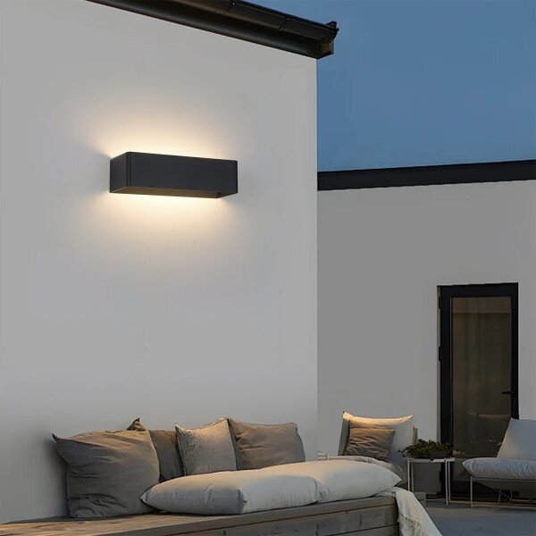 Brilagi - LED Venkovní nástěnné svítidlo DONNANI LED/12W/230V 30 cm černá IP44