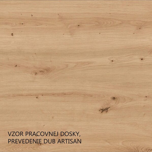 Vysoká skříňka Lesana 2 (dub artisan + bílá)