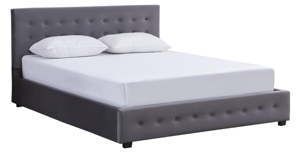 Manželská postel 160 cm Marcaje (šedá) (s roštem) (s úl. prostorem)