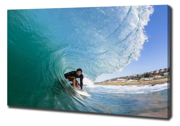 Foto obraz na plátně Surfer na vlně oc-70293058