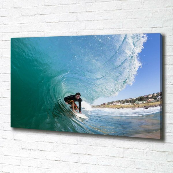 Foto obraz na plátně Surfer na vlně oc-70293058