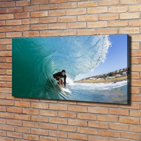 Foto obraz na plátně Surfer na vlně oc-70293058
