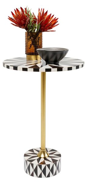 Kare designové odkládací stolky Domero Chess (Ø40 cm)