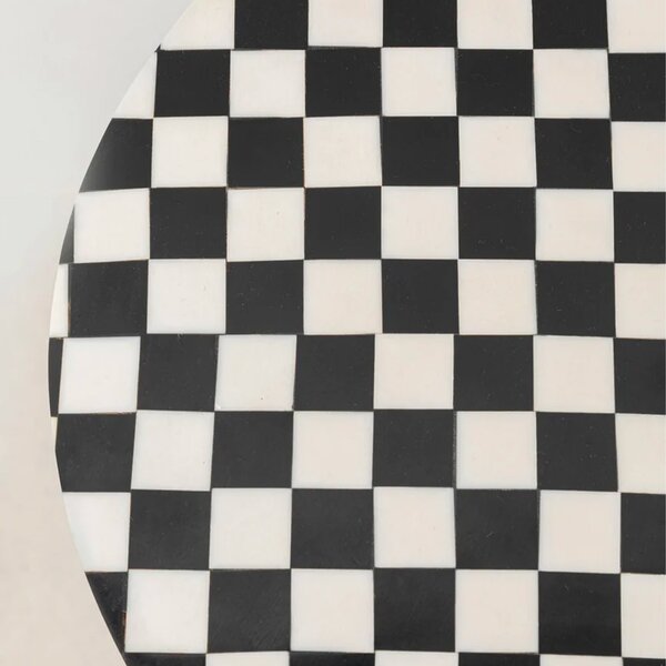 Kare designové odkládací stolky Domero Chess (Ø25 cm)