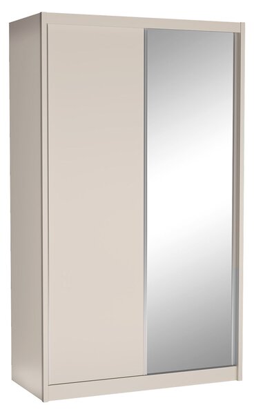 Šatní skříň KAROK | 143 cm | se zrcadlem | kašmír