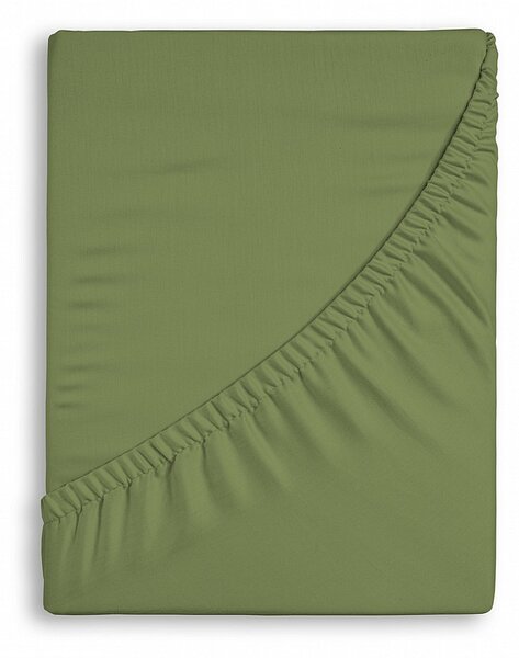 Prostěradlo Středně zelené JERSEY PREMIUM Jersey PREMIUM 90-100 x 200-220/30
