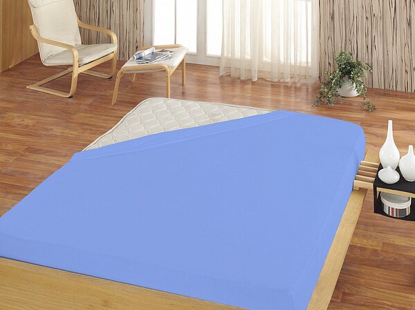 Prostěradlo Světle modré JERSEY PREMIUM Jersey PREMIUM 90-100 x 200-220/30