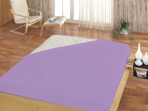 Prostěradlo Světle fialové JERSEY PREMIUM Jersey PREMIUM 90-100 x 200-220/30
