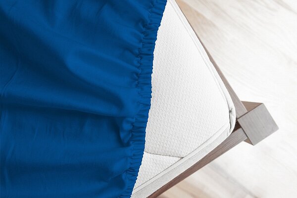 Prostěradlo Středně modré JERSEY PREMIUM Jersey PREMIUM 90-100 x 200-220/30
