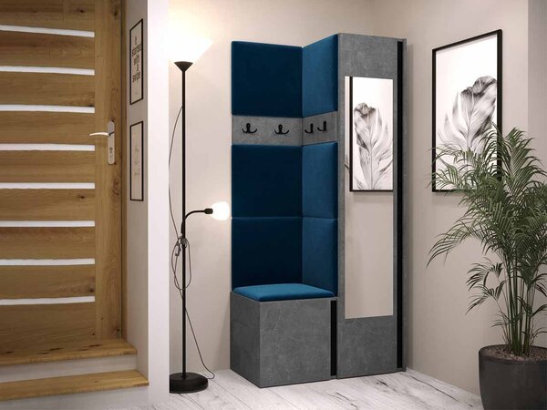 Předsíň Tavasz XXV, Barva: ořech warmia / ořech warmia + černá, Barva látek:: ekokůže Soft 017 (bíla) 5903211548253