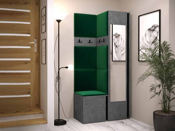 Předsíň Tavasz XXV, Barva: ořech warmia / ořech warmia + černá, Barva látek:: ekokůže Soft 017 (bíla) 5903211548253