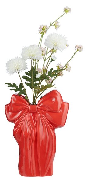PRESENT Váza mašle 26 cm - červená
