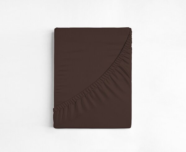 Prostěradlo Tmavě hnědé JERSEY PREMIUM Jersey PREMIUM 90-100 x 200-220/30
