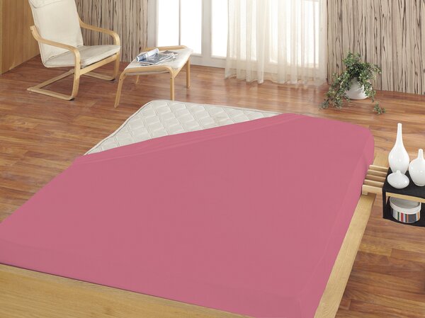 Prostěradlo Tmavě růžové JERSEY PREMIUM Jersey PREMIUM 90-100 x 200-220/30