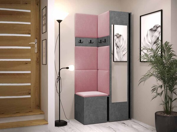 Předsíň Tavasz XXV, Barva: ořech warmia / ořech warmia + černá, Barva látek:: ekokůže Soft 017 (bíla) 5903211548253