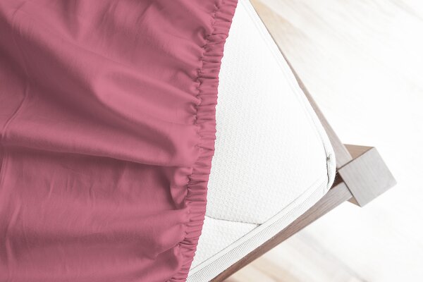Prostěradlo Tmavě růžové JERSEY PREMIUM Jersey PREMIUM 90-100 x 200-220/30