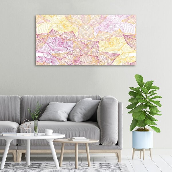 Foto obraz na plátně do obýváku Květinový vzor oc-70458266