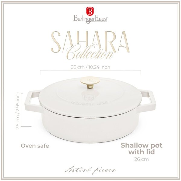 Pekáč litinový s poklicí 26 cm Sahara Collection