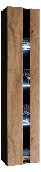 Vitrína Zigo New 180, Osvětlení: osvětlení LED RGB - barevné, Barva: černý / černý lesk 5902928696158