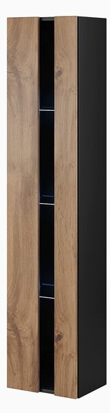 Vitrína Zigo New 180, Osvětlení: osvětlení LED RGB - barevné, Barva: černý / černý lesk 5902928696158