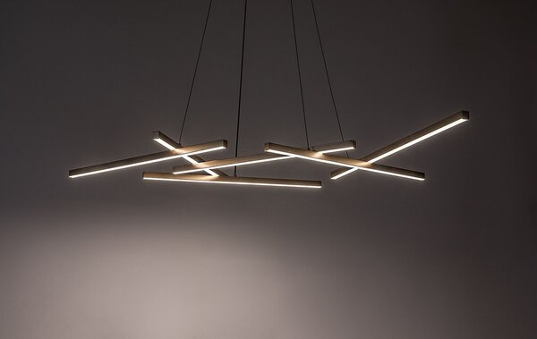 Rabalux Severine chytrá závěsná lampa 5x40 W bílá-černá-zlatá 72369