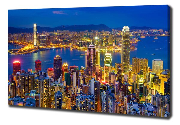 Foto obraz canvas Noční Hongkong oc-70819523