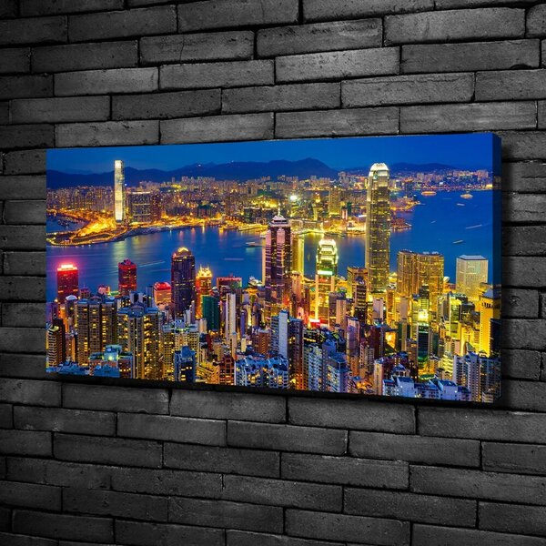 Foto obraz canvas Noční Hongkong oc-70819523