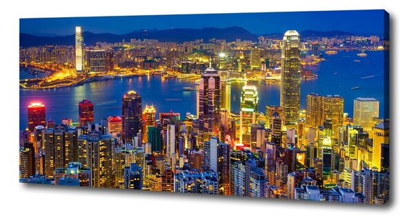 Foto obraz canvas Noční Hongkong oc-70819523